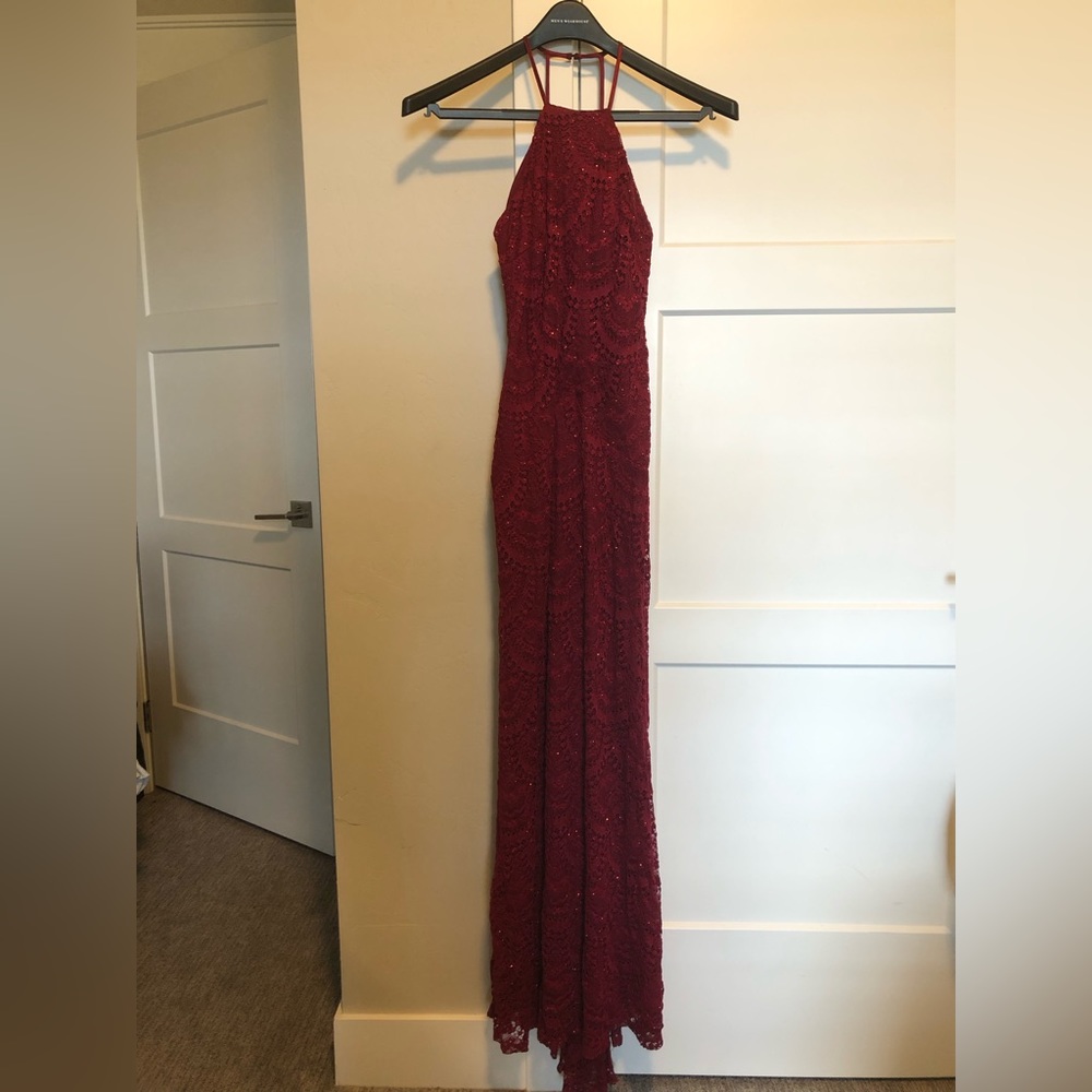 sparkly red formal dress